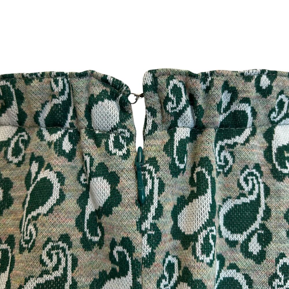 Vintage 70s Green Paisley Maxi Skirt XS - Picture 5 of 10